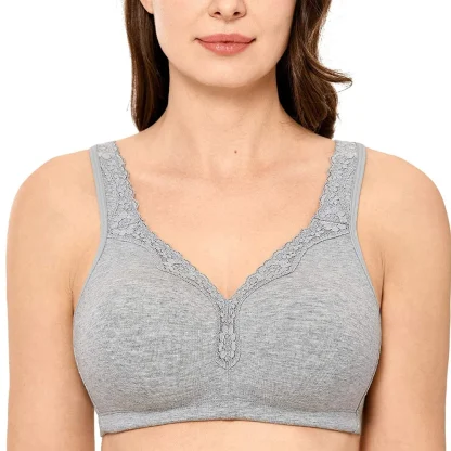 Non Padded Bralette with Lace Trim - Image 6