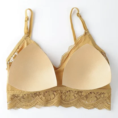 Triangle Bralette with Lace Design - Image 6