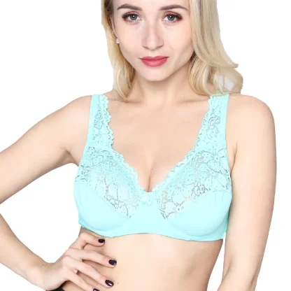 Floral Plus Size Bra with Lace Design - Image 11