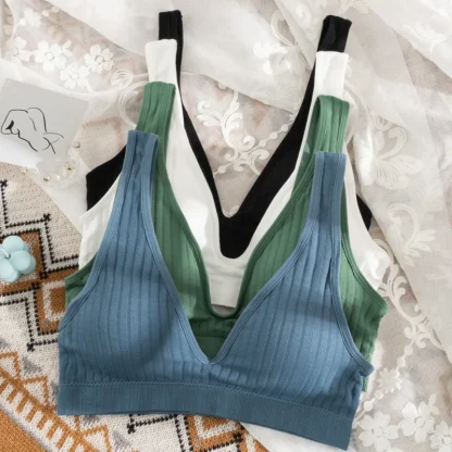 Seamless Bralette with Deep V-neck - Image 9