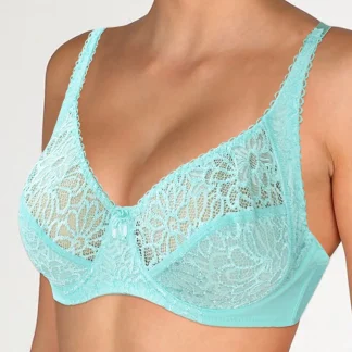 Plus Size Bra with Sheer Floral Lace