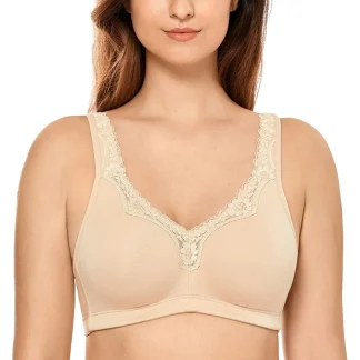 Non Padded Bralette with Lace Trim