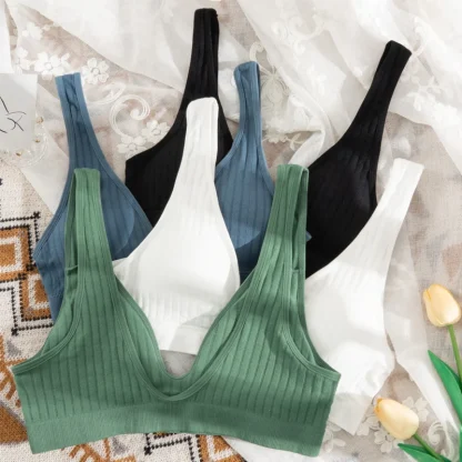 Seamless Bralette with Deep V-neck - Image 8