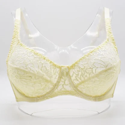 Plus Size Bra with Sheer Floral Lace - Image 9