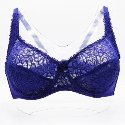 Plus Size Bra with Sheer Floral Lace - Image 11