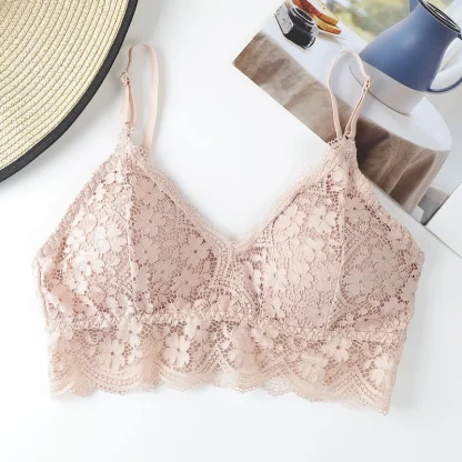 Triangle Bralette with Lace Design - Image 12