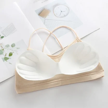 Strappy Back Plain Color Bralette - Image 7