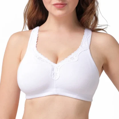 Non Padded Bralette with Lace Trim - Image 5
