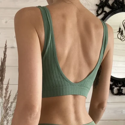 Seamless Bralette with Deep V-neck - Image 7