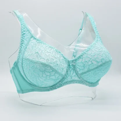 Plus Size Bra with Sheer Floral Lace - Image 13
