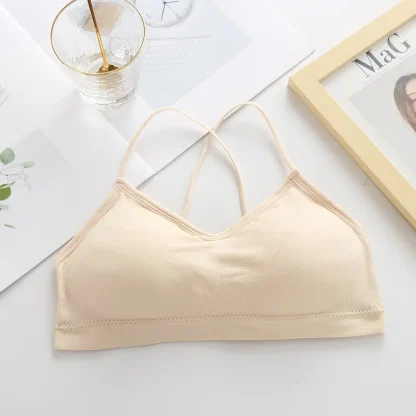 Strappy Back Plain Color Bralette - Image 10