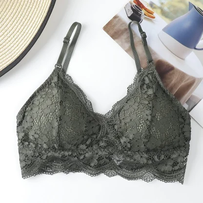 Triangle Bralette with Lace Design - Image 15