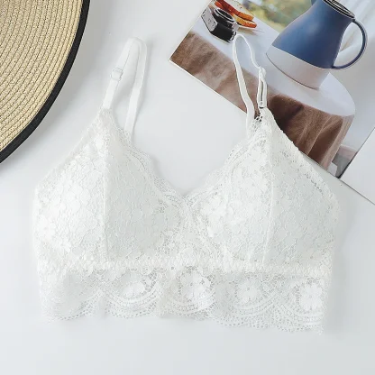 Triangle Bralette with Lace Design - Image 13