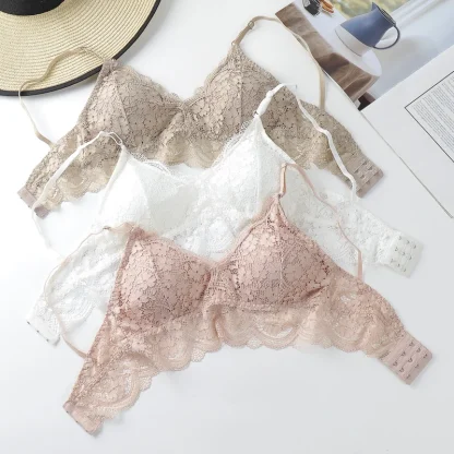 Triangle Bralette with Lace Design - Image 4