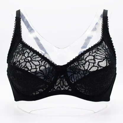 Plus Size Bra with Sheer Floral Lace - Image 10