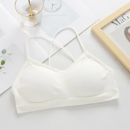 Strappy Back Plain Color Bralette - Image 6