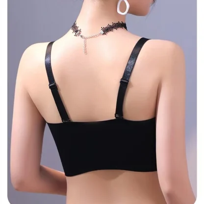Adjustable Strap Bralette with Floral Lace - Image 3