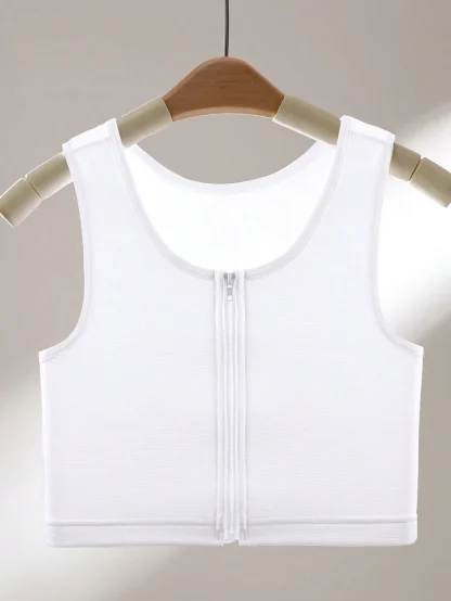 Zip Front Bralette with Mesh Back Design - Image 10