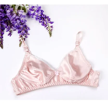 Shiny V-neck Bra without Wire - Image 3