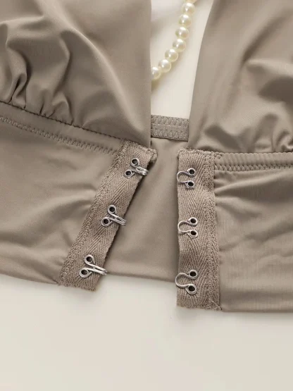 Front Closure Halter Bralette with V-neckline - Image 3