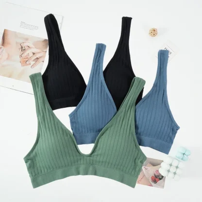 Seamless Bralette with Deep V-neck - Image 2