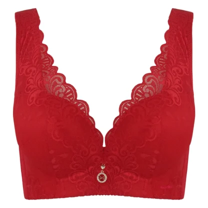 V-neck Lace Bralette with Pendant Decor - Image 7