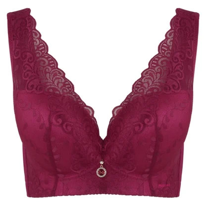 V-neck Lace Bralette with Pendant Decor - Image 8