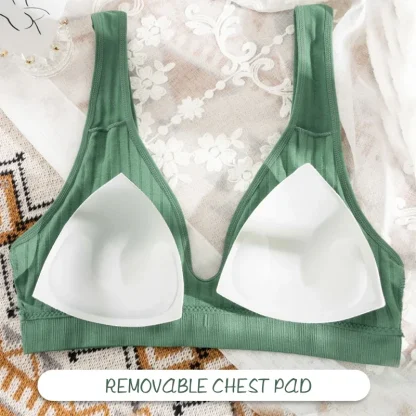 Seamless Bralette with Deep V-neck - Image 4