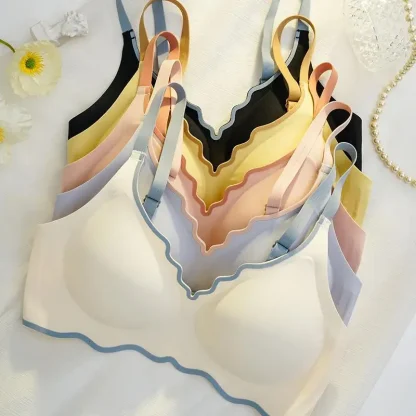 Seamless Bralette with Contrasting Color - Image 2