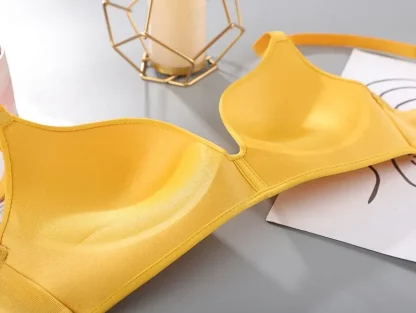 Plain Seamless Bra with V-neckline - Image 11