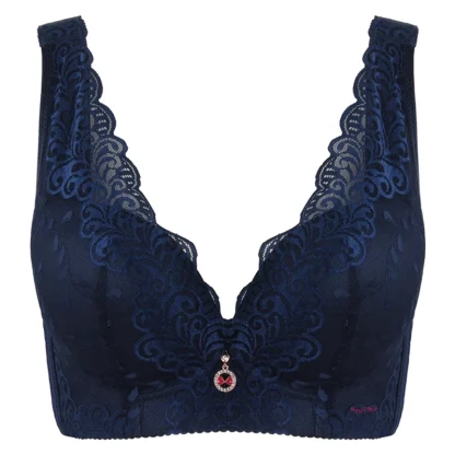 V-neck Lace Bralette with Pendant Decor - Image 4