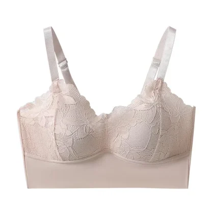 Adjustable Strap Bralette with Floral Lace - Image 11