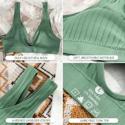 Seamless Bralette with Deep V-neck - Image 5