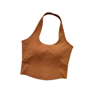 Plain Color Bralette Top with Halter Neckline